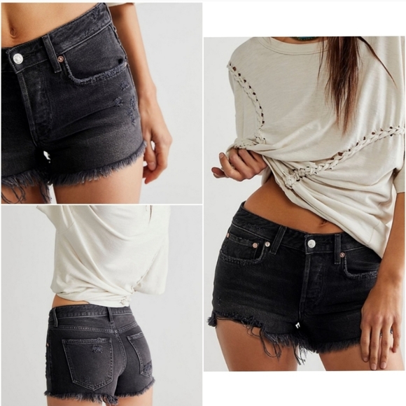 Free People Pants - Free People Good Times Shorts Washed  Black